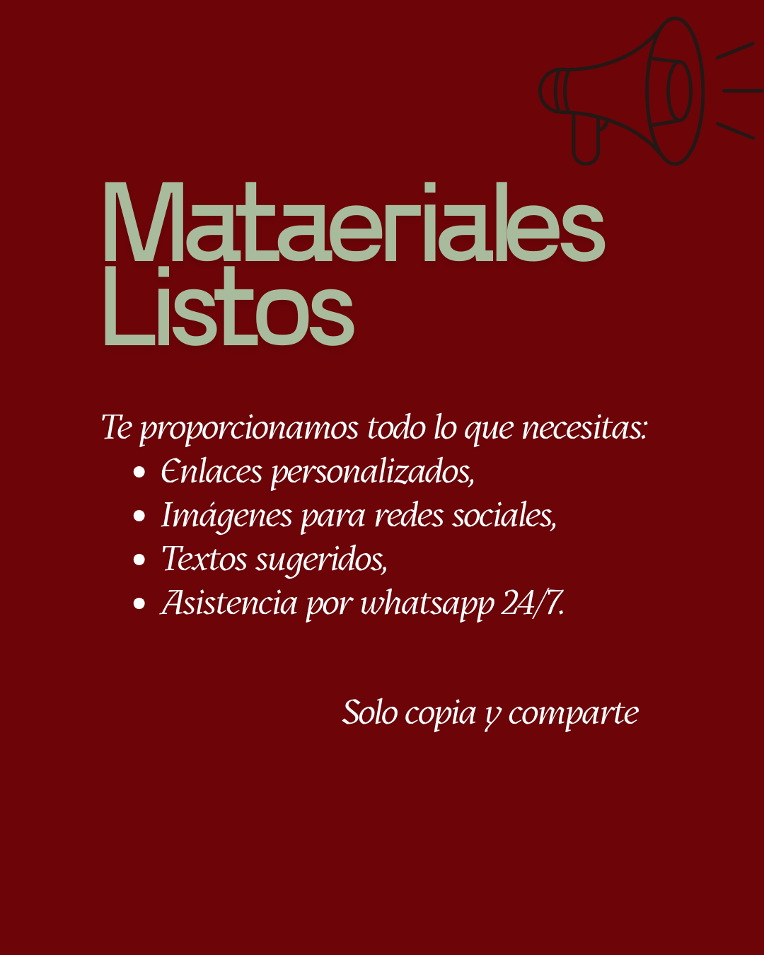 Materiales de Marketing para Embajadores